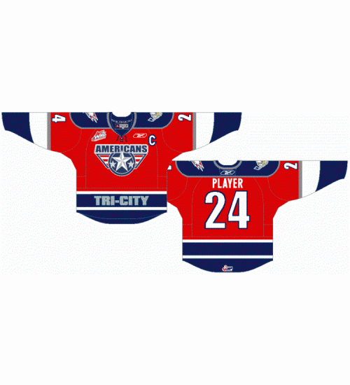 Custom WHL Tri City Americans 2010 Pres Alternate Hockey Jersey Red